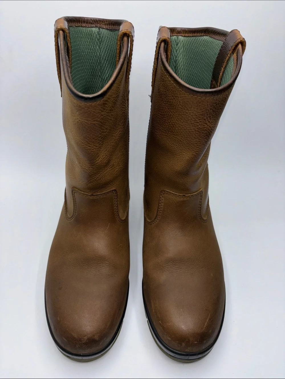 Wolverine Pull-On Leather Work Boots Men's 9 Slip/Oil Resistant W03367 Soft Toe